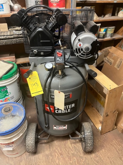 Loc: 3 Maint.  Porter Cable 155 psi V-Twin cylinder pump compressor, model PXCM301