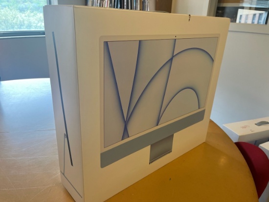 Loc: 12.2. Apple iMac 24" M1 Chip All in One Model: A2438 with Keyboard Serial: H4TJD05QQ6X8. This l