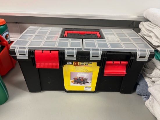 Loc: FH. Toolbox w/ assorted hand tools & hardware