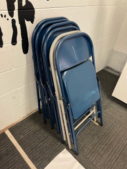 Loc: FH. Lot of (6) Metal Folding Chairs