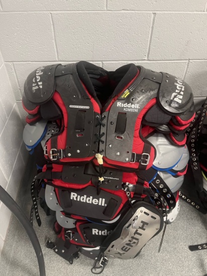 Loc: FH. Lot of (10) Assorted Men's Football Shoulder Pads