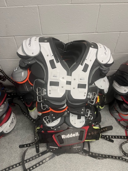 Loc: FH. Lot of (10) Assorted Men's Football Shoulder Pads