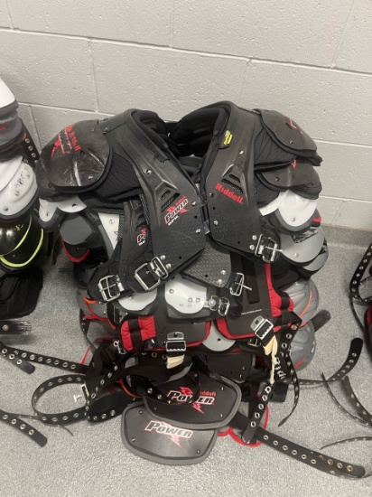 Loc: FH. Lot of (10) Assorted Men's Football Shoulder Pads