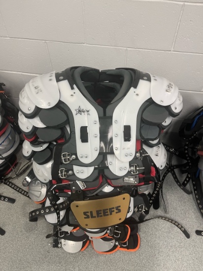 Loc: FH. Lot of (10) Assorted Men's Football Shoulder Pads