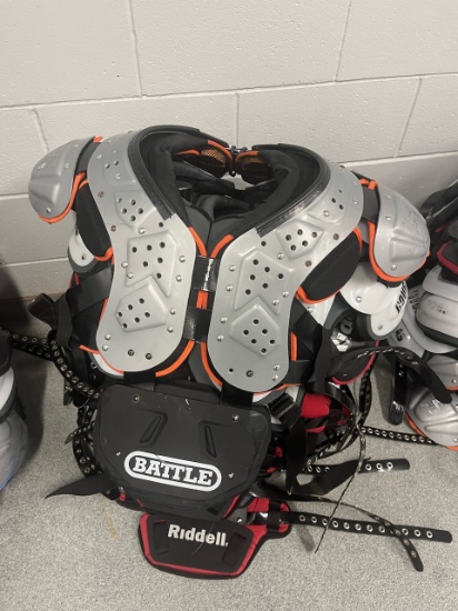 Loc: FH. Lot of (10) Assorted Men's Football Shoulder Pads