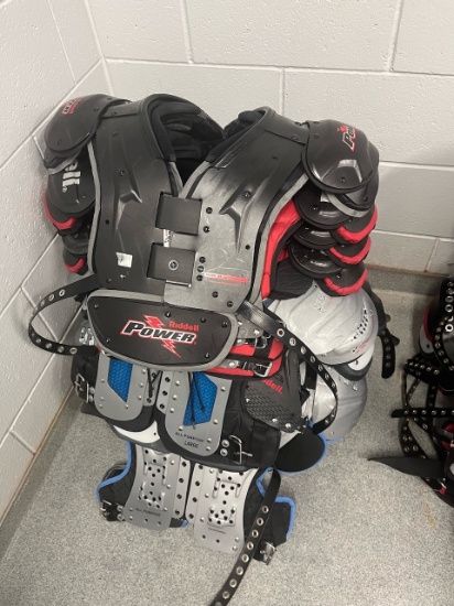 Loc: FH. Lot of (10) Assorted Men's Football Shoulder Pads