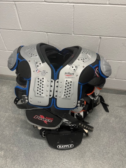 Loc: FH. Lot of (10) Assorted Men's Football Shoulder Pads