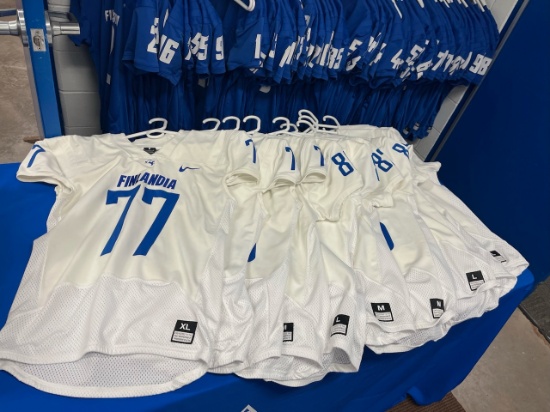 Loc: FH. Finlandia On-Field Football Jersey, by Nike  Assorted Sizes. Numbers 77, 78, 79, 80, 81, 82