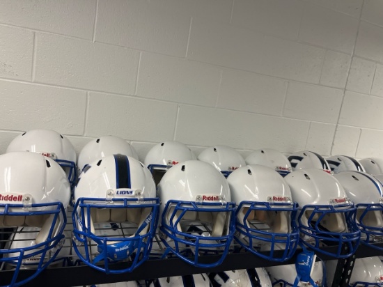 Loc: FH. Assorted Adult Football Helmets by Riddell / Schutt ( Size & Face Guard)