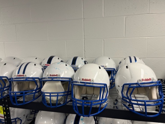 Loc: FH. Assorted Adult Football Helmets by Riddell / Schutt ( Size & Face Guard)