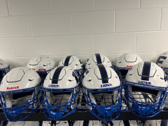 Loc: FH. Assorted Adult Football Helmets by Riddell / Schutt ( Size & Face Guard)