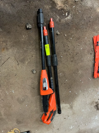 Loc: Bus.  Black and Decker battery powered pole saw, no battery no charger