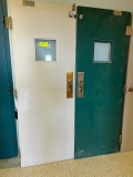 Loc: 12.5. Pair of Single-Pane Glass Panel Doors (30