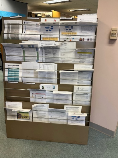 Loc: 5. Magazine Rack 43"x14"x60". This lot is located at: 598 Finn St, Hancock, MI 49930