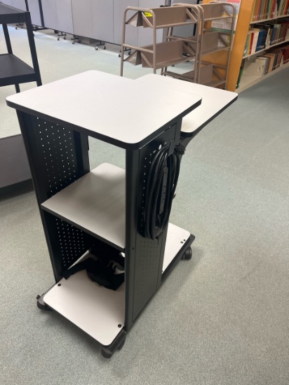 Loc: 5. Multi level Media cart. This lot is located at: 598 Finn St, Hancock, MI 49930