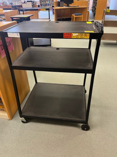 Loc: 5. 3 Tier Media cart 32"x28"x44" . This lot is located at: 598 Finn St, Hancock, MI 49930