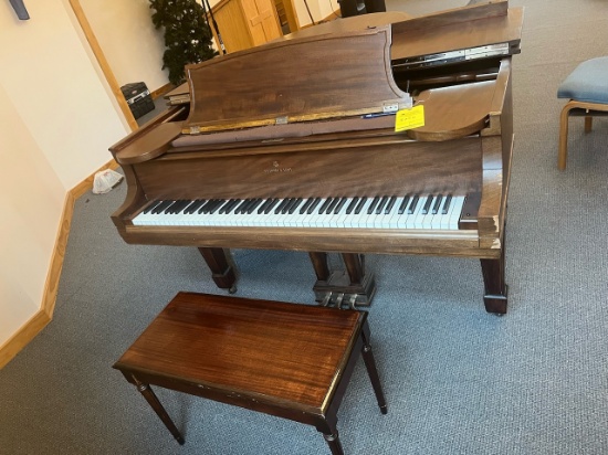 Loc: 6. Steinway & Sons Piano with bench. This lot is located at: 532 Franklin St, Hancock, MI 49930