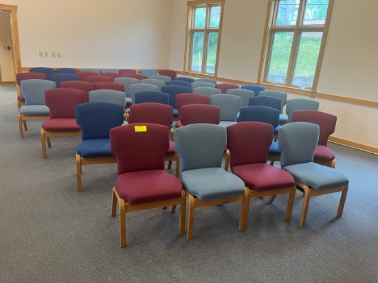 Loc: 6. Lot of (46) Chair with underseat book holder. This lot is located at: 532 Franklin St, Hanco