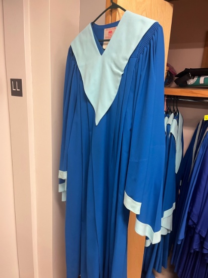 Loc: 6. Lot of (24) Light Blue Choir Robes. This lot is located at: 532 Franklin St, Hancock, MI 499