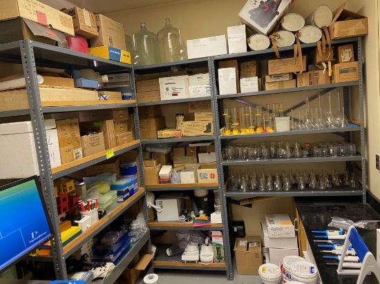 Loc: 3 Lab. Lab Supplies, including Glassware, Micropipettes, and more.. This lot is located at: 601