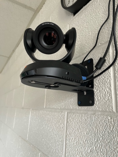 Loc: 3. Aver 12X optical zoom live streaming camera. This lot is located at: 601 Franklin St, Hancoc