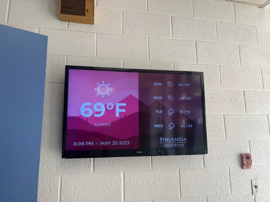 Loc: 3. NEC 42" TV w/ wall mount. This lot is located at: 601 Franklin St, Hancock, MI 49930