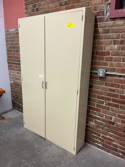 Loc: 4, FHC. 2 Door Metal cabinet 48"x12"x80". This lot is located at: 601 Franklin St, Hancock, MI