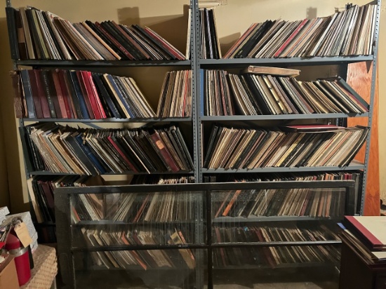 Loc: 8. Lot  of vinyl records (1000+ vinyl records). This lot is located at: 612 Quincy St, Hancock,