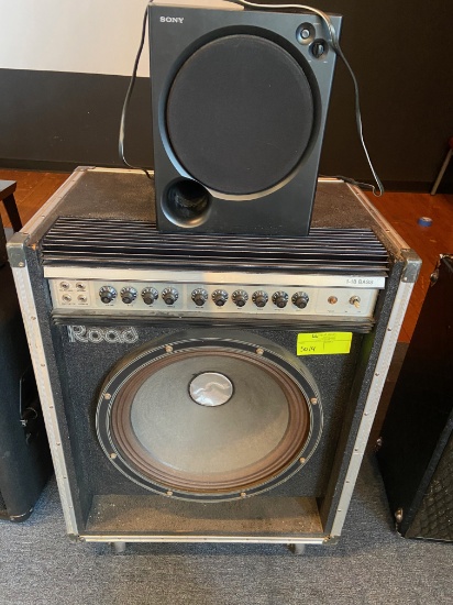 Loc: 11, Stage. Vintage ROAD Amp - Dimension - 26"X18"X24" plus Sony Speaker. This lot is located at