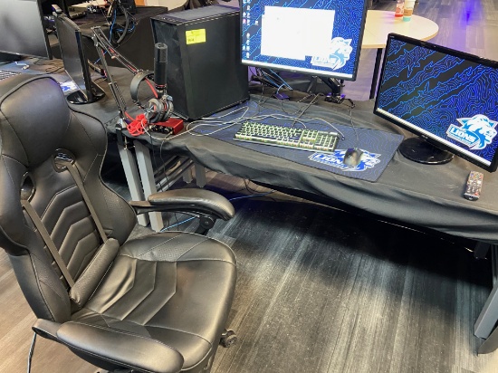 Loc: 11, eSports. E-Sports Gaming & Streaming Platform including Desktop PC, Dual monitor Setup, inc