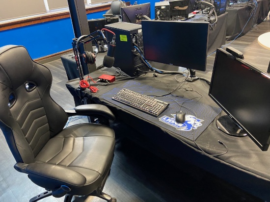 Loc: 11, eSports. E-Sports Gaming & Streaming Platform including Desktop PC, Dual monitor Setup, inc