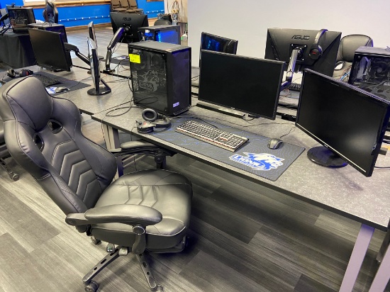 Loc: 11, eSports. E Sport Gaming/Streaming Computer Platform - Dual Monitor with Gamind Mouse and Ke