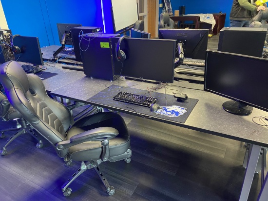 Loc: 11, eSports. E Sport Gaming/Streaming Computer Platform - Dual Monitor with Gamind Mouse and Ke