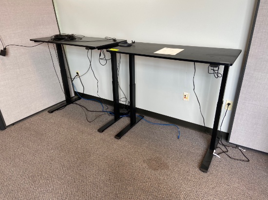 Loc: 11, eSports. Adjustable Height Desks  47"WideX24" Deep X 49" Tall - Flexispot Model #EC9B-VN/EC