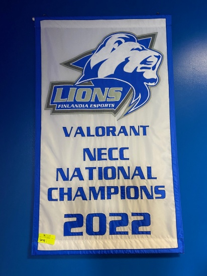 Loc: 11, eSports. Finlandia  Lions NECC National 2022 Champions Wall Mural Poster. This lot is locat