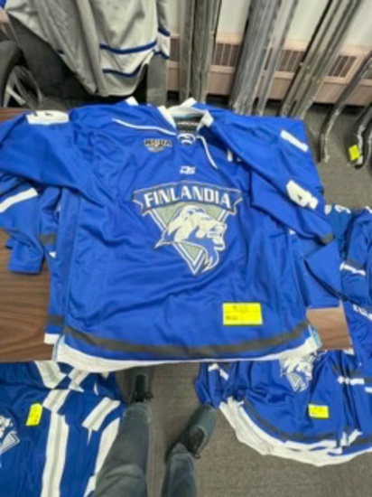 Loc: 2, Seminar A. DS Hockey Professional  Hockey Jersey 39, 33, 18, & 4. This lot is located at: 53