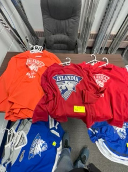 Loc: 2, Seminar A. Bauer Hockey Practice Jerseys Red and Orange Colors. This lot is located at: 535