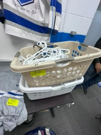 Loc: 2, Seminar A. Lot of 3 Laundry Baskets and  Assorted Hangers. This lot is located at: 535 Summi