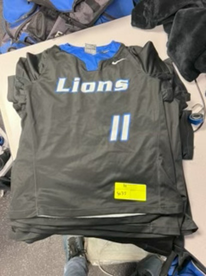 Loc: 2. Nike Team Softball Jerseys, numbers 19, 13, 16, 15, 23, 6, 3, 11, 4, 24, 9- Black with Blue