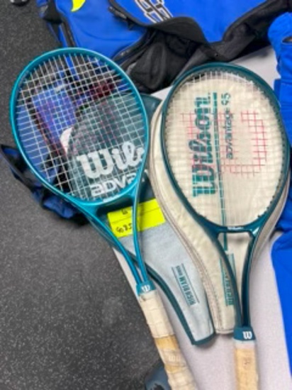 Loc: 2. Lot of Wilson High Beam Tennis Rackets. This lot is located at: 535 Summit St Hancock, MI 49