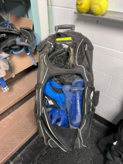 Loc: 2. Softball Bag with Catcher's Gear . This lot is located at: 535 Summit St Hancock, MI 49930