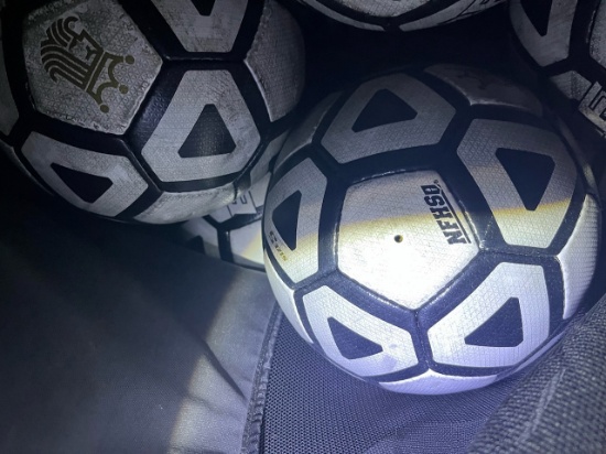Loc: 2, 105. Bag of soccer balls. This lot is located at: 535 Summit St Hancock, MI 49930
