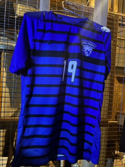 Loc: 2, 105. Soccer Jerseys 25+, assorted numbers and sizes. This lot is located at: 535 Summit St H