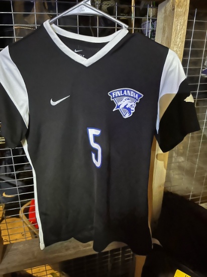 Loc: 2, 105. 30+ Finlandia soccer jerseys assorted styles, sizes and numbers. This lot is located at