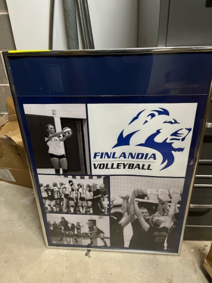 Loc: 2, 105. Finlandia University Volleyball Picture and Frame. This lot is located at: 535 Summit S
