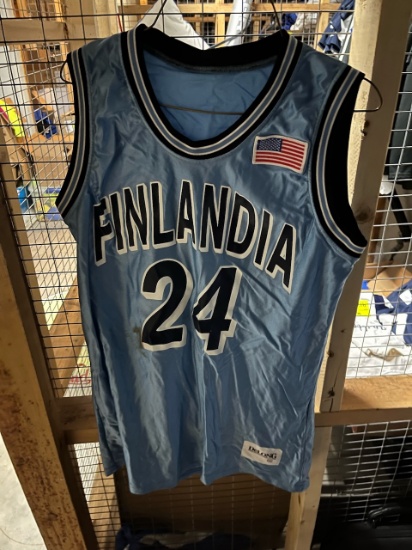 Loc: 2, 105. 3 Sets of Finlandia University women's basketball jerseys, jersey and shorts, with 3 ex