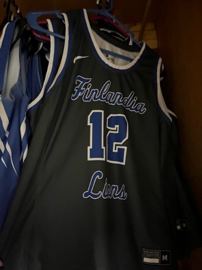 Loc: 2, 105. 13 Gray Nike Finlandia University Women's Basketball Jerseys, Numbers 12, 25, 5, 3, 11,