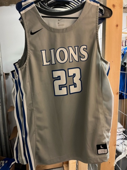 Loc: 2, 105. 18 Gray Nike Finlandia University Men's Basketball Jerseys, numbers 14, 11, 20, 15, 54,