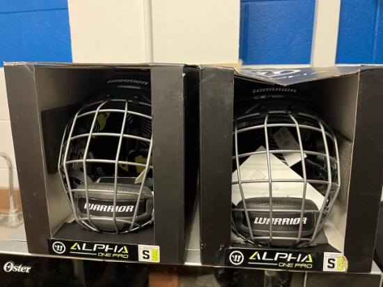 Loc: 2, Court. New in box Warrior Alpha One Pro Size Small Hockey Helmet with Face Shield. This lot