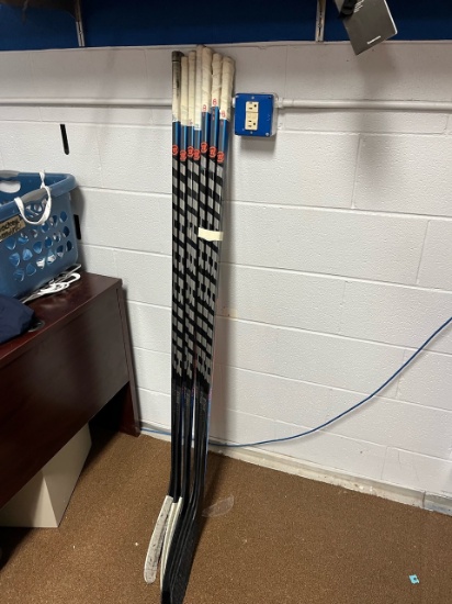 Loc: 2, Court. Lot of 7 used Warrior hockey sticks. This lot is located at: 535 Summit St Hancock, M